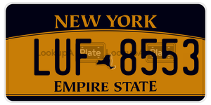 LUF8553  license plate in NY