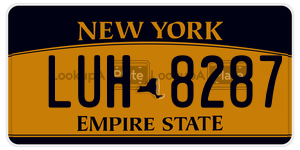 LUH8287  license plate in NY