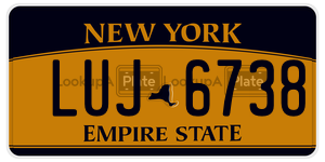 LUJ6738  license plate in NY