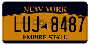 LUJ8487  license plate in NY