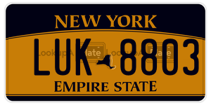 LUK8803  license plate in NY