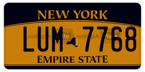 LUM7768  license plate in NY