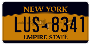 LUS8341 license plate in New York