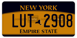 LUT2908  license plate in NY