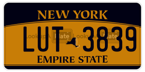 LUT3839  license plate in NY