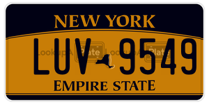 LUV9549  license plate in NY