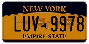 LUV9978  license plate in NY