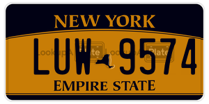 LUW9574  license plate in NY
