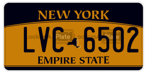 LVC6502  license plate in NY