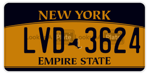 LVD3624  license plate in NY