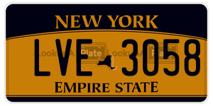 LVE3058 license plate in New York