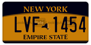 LVF1454  license plate in NY