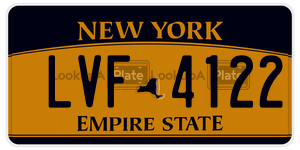 LVF4122  license plate in NY