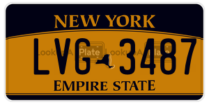 LVG3487  license plate in NY