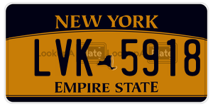 LVK5918  license plate in NY