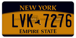 LVK7276 license plate in New York