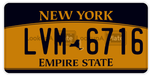LVM6716  license plate in NY
