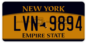 LVN9894  license plate in NY