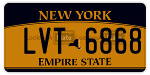 LVT6868  license plate in NY