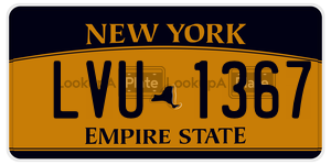 LVU1367  license plate in NY