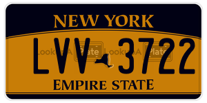 LVV3722 license plate in New York