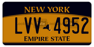 LVV4952  license plate in NY