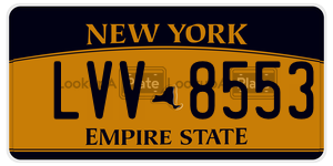 LVV8553  license plate in NY