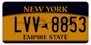 LVV8853  license plate in NY