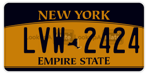 LVW2424  license plate in NY