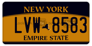 LVW8583  license plate in NY