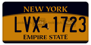 LVX1723  license plate in NY