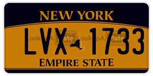 LVX1733  license plate in NY