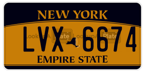 LVX6674 license plate in New York