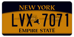LVX7071  license plate in NY