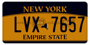 LVX7657 license plate in New York