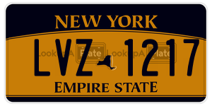 LVZ1217  license plate in NY
