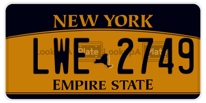 LWE2749  license plate in NY