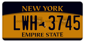 LWH3745  license plate in NY
