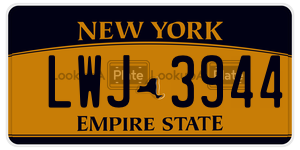 LWJ3944  license plate in NY