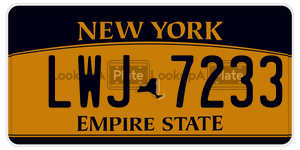 LWJ7233  license plate in NY