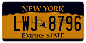 LWJ8796  license plate in NY