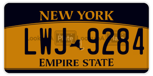 LWJ9284 license plate in New York