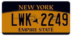 LWK2249  license plate in NY