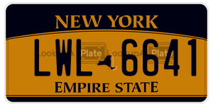 LWL6641  license plate in NY