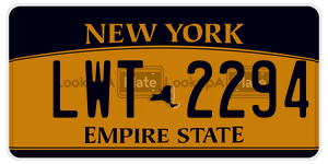 LWT2294  license plate in NY