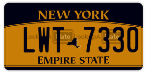 LWT7330  license plate in NY