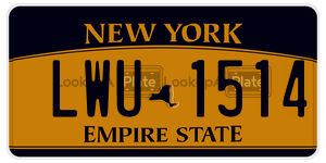 LWU1514  license plate in NY