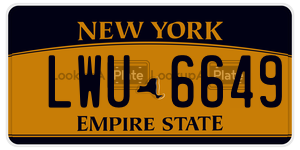 LWU6649  license plate in NY
