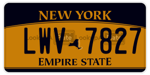 LWV7827  license plate in NY