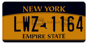 LWZ1164  license plate in NY